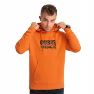 Bluzy męskie - Męska bluza kangurka z kapturem i nadrukiem pomarańcz V1 OM-SSPS-0155 XXL - miniaturka - grafika 1