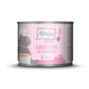 MjAMjAM mokra karma dla dorosłych kotów, blanszowana w sosie 6x185 g Indyk i łosoś - Mokra karma dla kotów - miniaturka - grafika 1