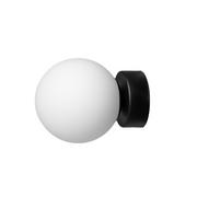 Lampy ścienne - Kaspa Kinkiet salonowy ASTRA 20778102 szklana kula przyścienna biała - miniaturka - grafika 1