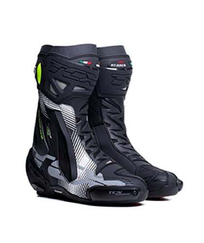 TCX RT-Race PRO Air, Buty motocyklowe męskie, Black/White/Grey, 41 EU, Czarny biały szary, 41 EU