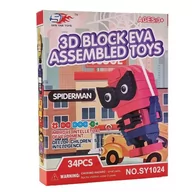 Puzzle - Puzzle Piankowe Przestrzenne 3D Spiderman 34 Elem. - miniaturka - grafika 1