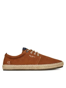 Pepe Jeans Espadryle Tourist West PMS10336 Brązowy - Espadryle męskie - miniaturka - grafika 1