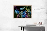 Plakaty - Plakat, Niebieskie kwiaty, 40x30 cm - miniaturka - grafika 1