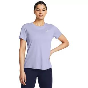 Damska koszulka treningowa Under Armour Tech Textured SSC - fioletowa - UNDER ARMOUR - Koszulki sportowe damskie - miniaturka - grafika 1