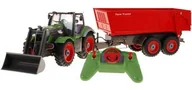Samochody i pojazdy dla dzieci - ZESTAW FARMERA: Duży Zdalnie Sterowany Traktor z Przyczepą (1:28) + Pilot Radiowy i Akcesoria. - miniaturka - grafika 1