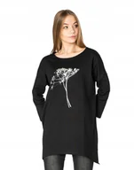 Bluzki damskie - Długa Bluzka Tunika Asymetryczna Damska 4597-1 r L - miniaturka - grafika 1