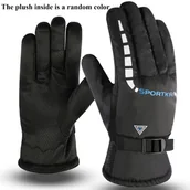Rękawiczki - TEMU 1 Para Zimowych Ciepłych Rękawic Narciarskich Antypoślizgowych i Wiatroszczelnych dla Mężczyzn i Kobiet - Miękkie Rękawice z Nylonu o - miniaturka - grafika 1