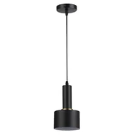 Lampy sufitowe - Lampa wisząca Tema 1-punktowa E27 125 cm IP20 stal aluminium czarna MasterLED - miniaturka - grafika 1