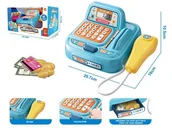 Zabawy w naśladowanie dorosłych - Kasa sklepowa kalkulator open box 25,5x17,5x14cm - miniaturka - grafika 1