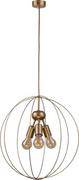 Lampy sufitowe - Nowodvorski LAMPA wisząca BULLET 9061 metalowa OPRAWA druciany ZWIS kula ball złota 9061 - miniaturka - grafika 1