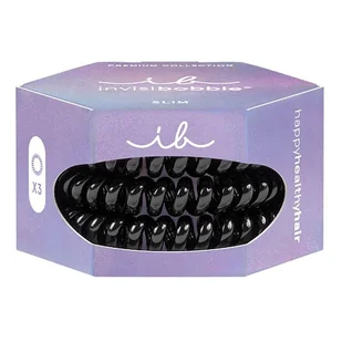 Invisibobble - Slim Premium - Kolor True Black, gumka Do Włosów - Slim Premium True Black - Dla Kobiet - Ozdoby do włosów - miniaturka - grafika 1