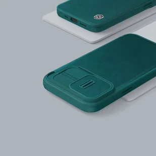 Nillkin Qin Cloth Pro Case etui do iPhone 14 Pro osłona na aparat kabura pokrowiec obudowa z klapką niebieski - Etui i futerały do telefonów - miniaturka - grafika 18
