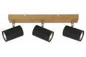 Lampy sufitowe - Quentin - listwa 3 płomienna imitacja drewna/czarny 838503-11 - miniaturka - grafika 1