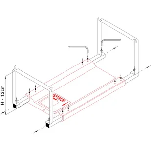 SKylight Hyperbar Regulowany Uchwyt Krawędziowy - Oświetlenie akwarium - miniaturka - grafika 1