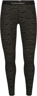 Icebreaker Icebreaker legginsy damskie 200 Oasis Leggings Napasoq Lines 105220 XS czarne - Spodnie sportowe damskie - miniaturka - grafika 1