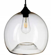 Lampy sufitowe - Lampa wisząca szklana przezroczysta Onyx 30cm - miniaturka - grafika 1