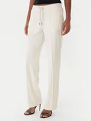 Spodnie sportowe damskie - Juicy Couture Spodnie dresowe Tina JCWBJ225307 Beżowy Regular Fit - miniaturka - grafika 1