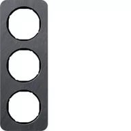 Klawisze i ramki - Hager polo Ramka 3-krotna Berker R.1 łupek/czarny 10132384 10132384 - miniaturka - grafika 1