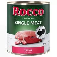 Mokra karma dla psów - Korzystny pakiet Rocco Single Meat, 24 x 800 g - Indyk - miniaturka - grafika 1
