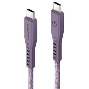 ENERGEA kabel Flow USB-C - USB-C 1.5m fioletowy/purple 240W 5A PD Fast Charge - Kable ENERGEA kabel Flow USB-C - USB-C 1.5m fioletowy/purple 240W 5A PD Fast Charge - Kable - miniaturka - grafika 2