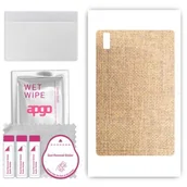 Akcesoria do tabletów i e-booków - folia naklejka skórka strukturalna na TYŁ do Blackview Tab 11 SE - Tkanina Denim Beżowy - apgo SKINS - miniaturka - grafika 1