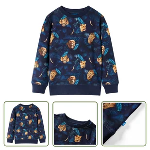 Bluza dziecięca - granatowa - 116 - Bluza Dla Dziecka - Bluzy dla dziewczynek - miniaturka - grafika 1