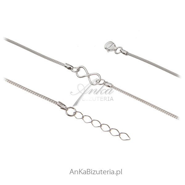 ankabizuteria.pl Srebrna bransoletka z nieskończonością