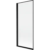 Parawany nawannowe - Mexen Mist parawan nawannowy 1-skrzydłowy lewy 80 x 150 cm, czarna ramka, czarny - 8A9-080-001-70-70-L - miniaturka - grafika 1