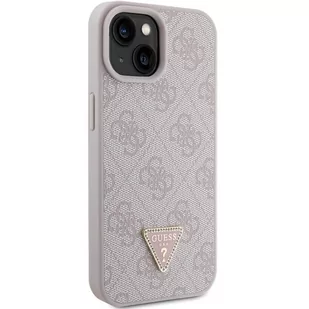 Guess GUHCP15SP4TDPP iPhone 15 6.1" różowy/pink hardcase Leather 4G Triangle Strass - Etui i futerały do telefonów Guess GUHCP15SP4TDPP iPhone 15 6.1" różowy/pink hardcase Leather 4G Triangle Strass - Etui i futerały do telefonów - miniaturka - grafika 4