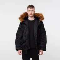 Kurtki męskie - Alpha Industries PARKA MĘSKA N3B BLACK - L - miniaturka - grafika 1