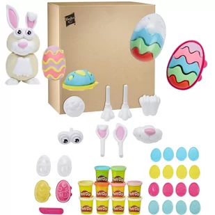 Play-Doh Ciastolina Zestaw Zajączek Wielkanocny 10 Tub + 25 akcesoriów F0647 - Masy plastyczne - miniaturka - grafika 1