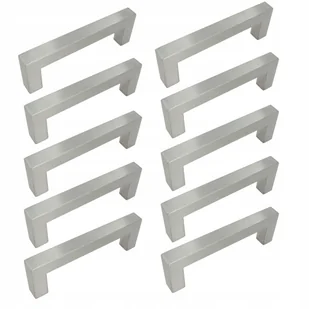 10 x Uchwyt meblowy klasyczny 128 mm srebrny Metalowy uchwyt do szafki - Meble modułowe i akcesoria - miniaturka - grafika 1