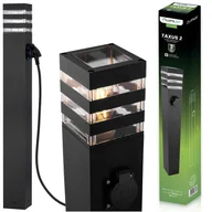 Lampy ogrodowe - Lampa Ogrodowa Lumiled Słupek Zewnętrzny Stojący E27 LED z Gniazdem 80cm 1 szt. - miniaturka - grafika 1