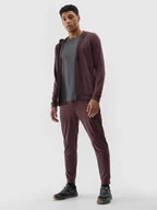 Spodnie sportowe męskie - 4F Spodnie treningowe szybkoschnące męskie - brązowe 3XL - miniaturka - grafika 1