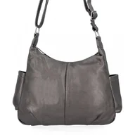 Torebki damskie - Uniwersalna Torebka Listonoszka firmy Herisson 1202L2072 Ciemno Srebrna - miniaturka - grafika 1