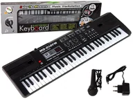 Zabawki interaktywne dla dzieci - KEYBOARDORGANKI DZIECI MIKROFON RADIO 61 KLAWISZY - miniaturka - grafika 1
