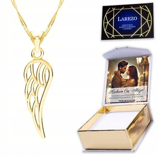 Złoty Naszyjnik 925 z Skrzydłem Skrzydełkiem Wing Skrzydło Wisiorek NADRUK - Wisiorki Złoty Naszyjnik 925 z Skrzydłem Skrzydełkiem Wing Skrzydło Wisiorek NADRUK - Wisiorki - miniaturka - grafika 1
