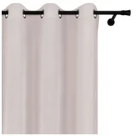 Zasłony - Voppi Kremowa zasłona welurowa na przelotkach 140 x 250 cm zasłona gotowa do salonu - miniaturka - grafika 1