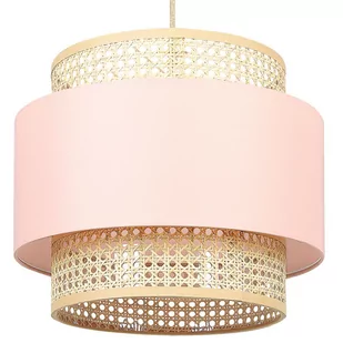 Lumarko Lampa wisząca naturalna z różowym YUMURI - Lampy sufitowe - miniaturka - grafika 1