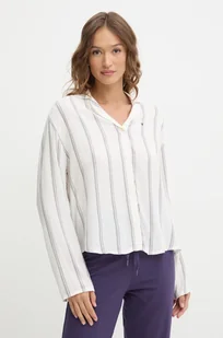 Tommy Hilfiger koszula piżamowa damska kolor beżowy UW0UW05614 - Piżamy damskie - miniaturka - grafika 1