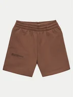 Spodenki damskie - Pangaia Szorty sportowe 365 Midweight Brązowy Relaxed Fit - miniaturka - grafika 1