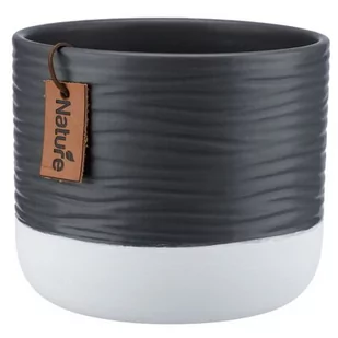 Osłonka ceramiczna PEONY 16 cm szary - Donice - miniaturka - grafika 1