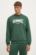 Bluzy męskie - Hummel bluza męska kolor zielony z nadrukiem 226134 - miniaturka - grafika 1