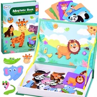 Zabawy w naśladowanie dorosłych - Książka układanka magnetyczna ZWIERZĘTA ZOO ZA3768 - miniaturka - grafika 1