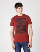 Koszulki męskie - MĘSKI T-SHIRT WRANGLER SS MOTEL TEE RUSTY BROWN W7G3D3H11 112131829 - Wrangler - miniaturka - grafika 1
