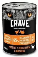 Mokra karma dla psów - Crave CRAVE puszka 400g pasztet z kurczakiem i indykiem pełnoporcjowa mokra karma bezzbożowa dla dorosłych psów) - miniaturka - grafika 1