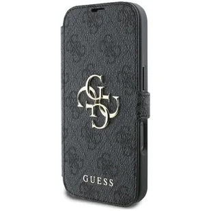 Guess GUBKP16L4GMGGR iPhone 16 Pro 6.3" czarny/black book 4G Metal Logo - Etui i futerały do telefonów - miniaturka - grafika 1