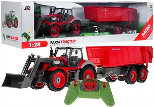Traktor Czerwony Przyczepa Czerwona 2,4Ghz - Zabawki zdalnie sterowane - miniaturka - grafika 1
