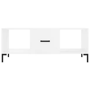 Stolik kawowy, biały o wysokim połysku, 102x50x40 cm Lumarko! - Ławy i stoliki kawowe - miniaturka - grafika 3