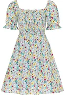 Sukienki - blonda Damska letnia sukienka 12515972-BL01, jasnoniebieska wielokolorowa, M, Jasnoniebieski, wielokolorowy, M - miniaturka - grafika 1